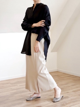 「アイテム（バングル/リストバンド）」を使った、UNFIELDさん（レディース・160cm）の秋コーディネート