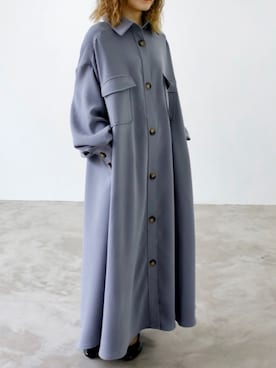 「シャツワンピース」｜「アイテム（ジャケット/アウター）」を使った、UNFIELDさん（レディース・156cm）の春コーディネート