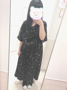「ワンピース×スニーカー」｜「アイテム（スリッポン）」を使った、R♡さん（レディース・151cm）の夏コーディネート