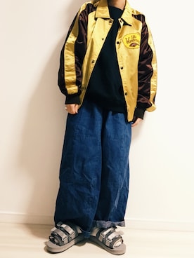 「ジャンバー」｜おまめさん（レディース・155cm）の冬コーディネート