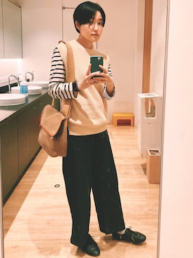 「BRADY」｜「アイテム（アナログ腕時計）」を使った、kina28さん（レディース・158cm）の秋コーディネート