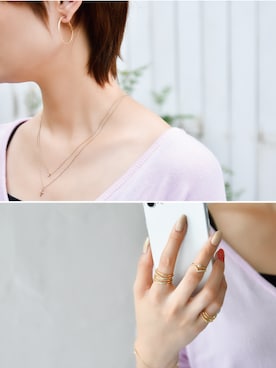 「ゴールドアクセ」｜JEWEL ADDICT STAFFさん（レディース・165cm）の冬コーディネート