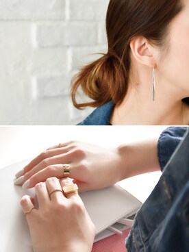 「アイテム（リング、ベージュ系）」を使った、JEWEL ADDICT STAFFさん（レディース・165cm）の春コーディネート