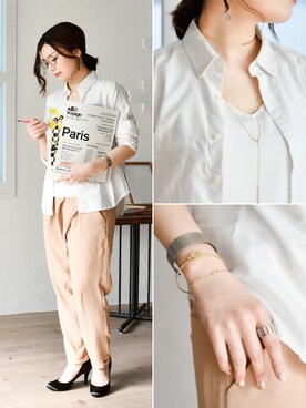 「アイテム（チョーカー）」を使った、JEWEL ADDICT STAFFさん（レディース・165cm）の春コーディネート