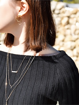 「ゴールドアクセ」｜JEWEL ADDICT STAFFさん（レディース・165cm）の夏コーディネート