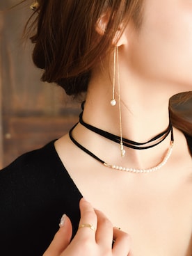 「アイテム（チョーカー）」を使った、JEWEL ADDICT STAFFさん（レディース・165cm）の夏コーディネート