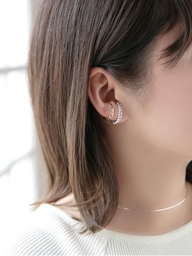 「アイテム（イヤリング（片耳用））」を使った、JEWEL ADDICT STAFFさん（レディース・165cm）の春コーディネート