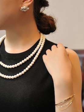 「アイテム（バングル/リストバンド）」を使った、JEWEL ADDICT STAFFさん（レディース・165cm）の夏コーディネート