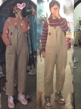 「VANS（バンズ）のアイテム（アクセサリー）」を使った、粥思琪さん（レディース・165cm）の冬コーディネート