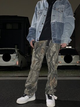 「off white」｜「アイテム（デニムジャケット）」を使った、G  O  S  U  K  E  ™️さん（メンズ・163cm）の秋コーディネート