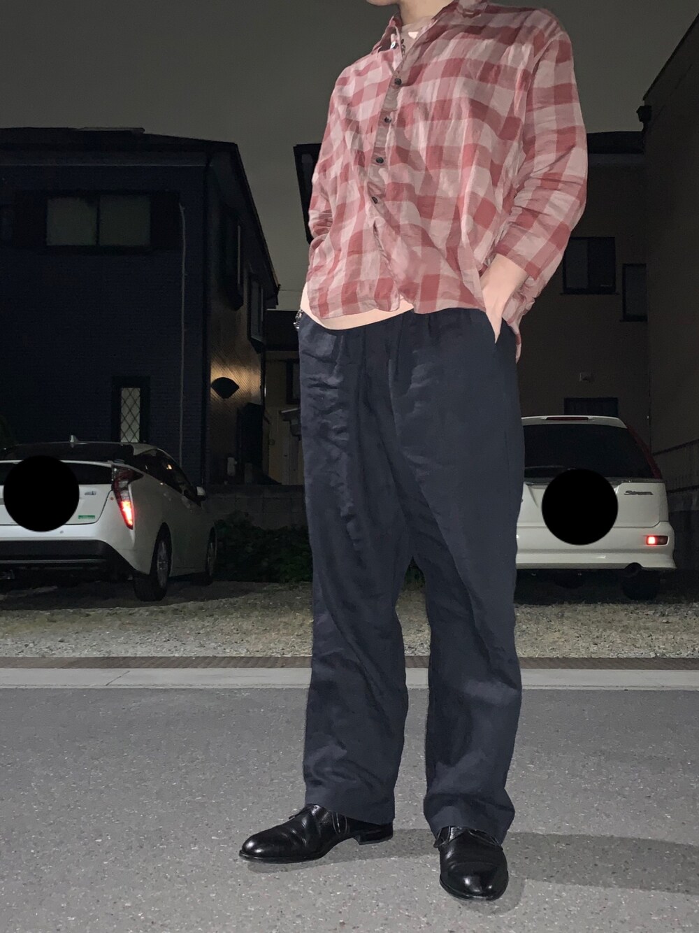 「シンプルコーデ、シャツスタイル、チェックシャツ、オープンカラーシャツ、別注、semoh、goros、LouisVuitton、nest robe、nestRobe CONFECT」｜「goro'sのアイテム（ネックレス、シルバー系）」を使った、G  O  S  U  K  E  ™️さん（メンズ・163cm）の春コーディネートの1枚目の写真