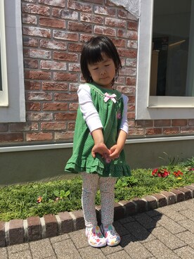 「Carter's（カーターズ）のアイテム（ワンピース/ドレス）」を使った、✨MIYU💫さん（キッズ・90cm）の春コーディネート