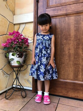 「OSHKOSH（オシュコシュ）のアイテム（ワンピース/ドレス）」を使った、✨MIYU💫さん（キッズ・90cm）の夏コーディネート