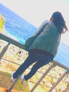 「CECIL McBEE（セシルマクビー）のアイテム（ブルゾン）」を使った、saaaさん（レディース・153cm）の春コーディネート
