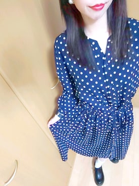 「ソックス」｜「アイテム（シャツワンピース）」を使った、h i t o m i ♡相 互♡さん（レディース・157cm）の春コーディネート