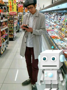 「dictionary（ディクショナリー）のアイテム（帽子）」を使った、THE MAD HATTERさん（メンズ・181cm）の秋コーディネート