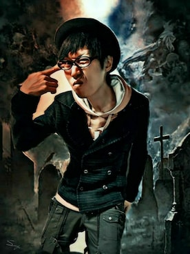 「FLIP THE SCRIPT（フリップザスクリプト）のアイテム（帽子）」を使った、THE MAD HATTERさん（メンズ・181cm）の春コーディネート