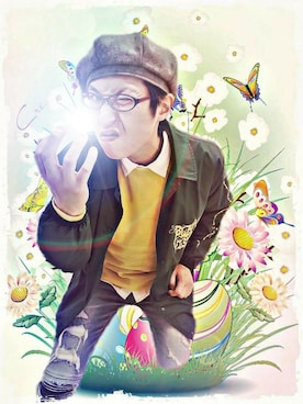 「NO ID.（ノーアイディ）のアイテム（その他アウター）」を使った、THE MAD HATTERさん（メンズ・181cm）の春コーディネート