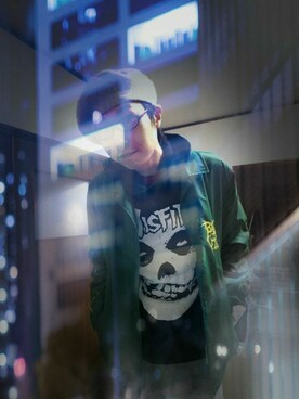 「NO ID.（ノーアイディ）のアイテム（その他アウター）」を使った、THE MAD HATTERさん（メンズ・181cm）の春コーディネート