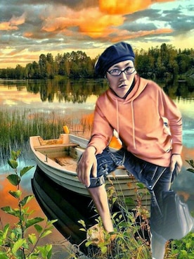 「PPFM（ピーピーエフエム）のアイテム（パンツ）」を使った、THE MAD HATTERさん（メンズ・180cm）の夏コーディネート