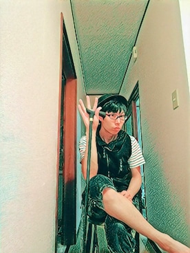 「semantic design（セマンティックデザイン）のアイテム（ベスト）」を使った、THE MAD HATTERさん（メンズ・180cm）の夏コーディネート