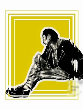 「BLACK by VANQUISH(ブラックバイバンキッシュ)のアイテム(ライダースジャケット)」を使った、THE MAD HATTERさん(メンズ・180cm)の秋コーディネート