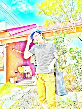 「PPFM（ピーピーエフエム）のアイテム（パンツ）」を使った、THE MAD HATTERさん（メンズ・180cm）の秋コーディネート