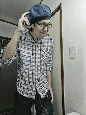 「PPFM（ピーピーエフエム）のアイテム（パンツ）」を使った、THE MAD HATTERさん（メンズ・180cm）の秋コーディネート