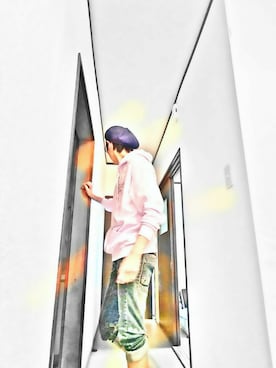 「PPFM（ピーピーエフエム）のアイテム（パンツ）」を使った、THE MAD HATTERさん（メンズ・180cm）の秋コーディネート