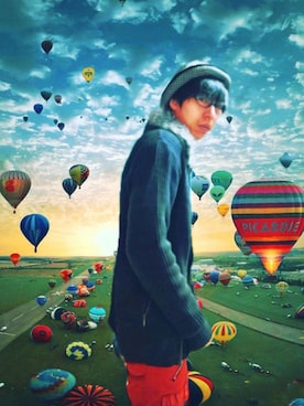 「PPFM（ピーピーエフエム）のアイテム（帽子）」を使った、THE MAD HATTERさん（メンズ・180cm）の冬コーディネート