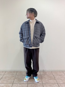 「グラミチ別注」｜「アイテム（ジャケット/アウター）」を使った、kazukiさん（メンズ・171cm）の冬コーディネート