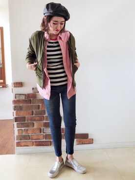 スリッポン シルバー系 を使った スキニーデニム の人気ファッションコーディネート Wear