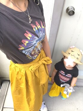 「むすめコーデ」｜「アイテム（スカート）」を使った、MIKA.Fさん（レディース・155cm）の夏コーディネート