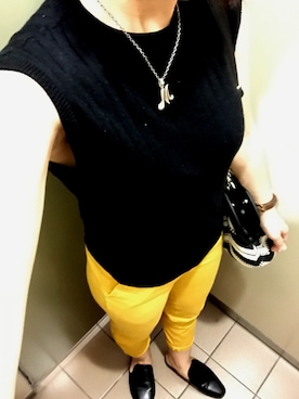 「マスタードイエロー」｜MIKA.Fさん（レディース・155cm）の秋コーディネート