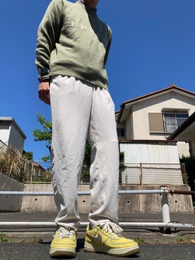 「フォロー、イイネ、お気に入り登録お願いします♡」｜「アイテム（スラックス）」を使った、森野直道さん（メンズ・176cm）の春コーディネート