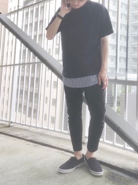 「collective.（コレクティブ）のアイテム」を使った、隼さん（メンズ・160cm）の夏コーディネート