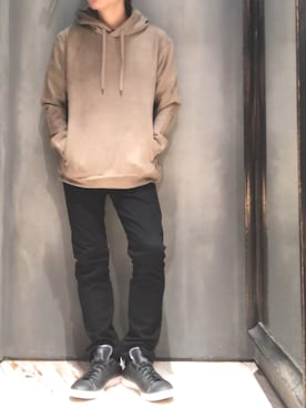 「UNION STATION（ユニオンステーション）のアイテム（その他パンツ）」を使った、隼さん（メンズ・160cm）の冬コーディネート