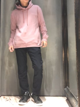 「UNION STATION（ユニオンステーション）のアイテム（その他パンツ）」を使った、隼さん（メンズ・160cm）の冬コーディネート