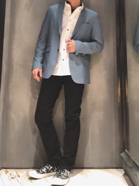 「UNION STATION（ユニオンステーション）のアイテム（その他パンツ）」を使った、隼さん（メンズ・160cm）の冬コーディネート