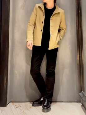 「RATTLE TRAP（ラトルトラップ）のアイテム（デニムジャケット）」を使った、隼さん（メンズ・160cm）の冬コーディネート