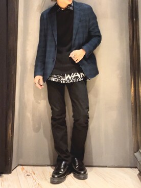 隼さん（メンズ・160cm）の春コーディネート