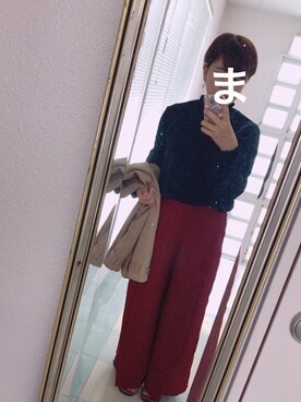 「koe（コエ）のアイテム（トレンチコート）」を使った、ま こさん（レディース・155cm）の秋コーディネート