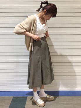 「Another Edition（アナザーエディション）のアイテム（シューズ）」を使った、haimiさん（レディース・160cm）の春コーディネート