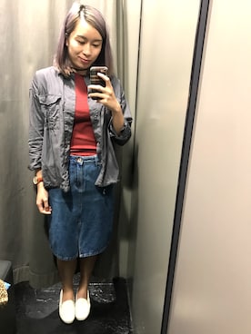 「MONKI（モンキ）のアイテム（シューズ）」を使った、Chanmyさん（レディース・165cm）の冬コーディネート