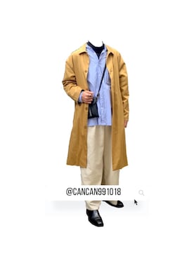「URBAN RESEARCH（アーバンリサーチ）のアイテム（トレンチコート）」を使った、CANさん（メンズ・174cm）の冬コーディネート