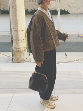 「無印良品」｜magoniさん（レディース・147cm）の冬コーディネート