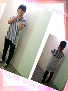 「UNIQLO（ユニクロ）のアイテム（デニムパンツ、ブラック系）」を使った、E-R!さん（レディース・162cm）の秋コーディネート