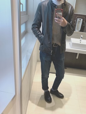 「トイレから失礼しやす」｜「アイテム（ジャケット/アウター）」を使った、Muさん（メンズ・177cm）の春コーディネート