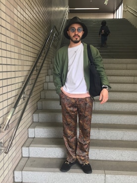 「nonnative（ノンネイティブ）のアイテム（ノーカラージャケット）」を使った、zuhhooさん（メンズ・170cm）の夏コーディネート