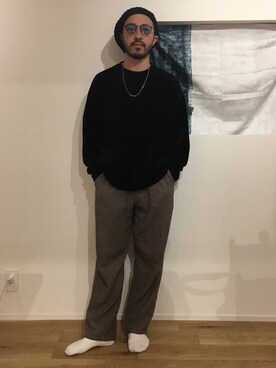 「marka（マーカ）のアイテム（スウェット）」を使った、zuhhooさん（メンズ・170cm）の秋コーディネート